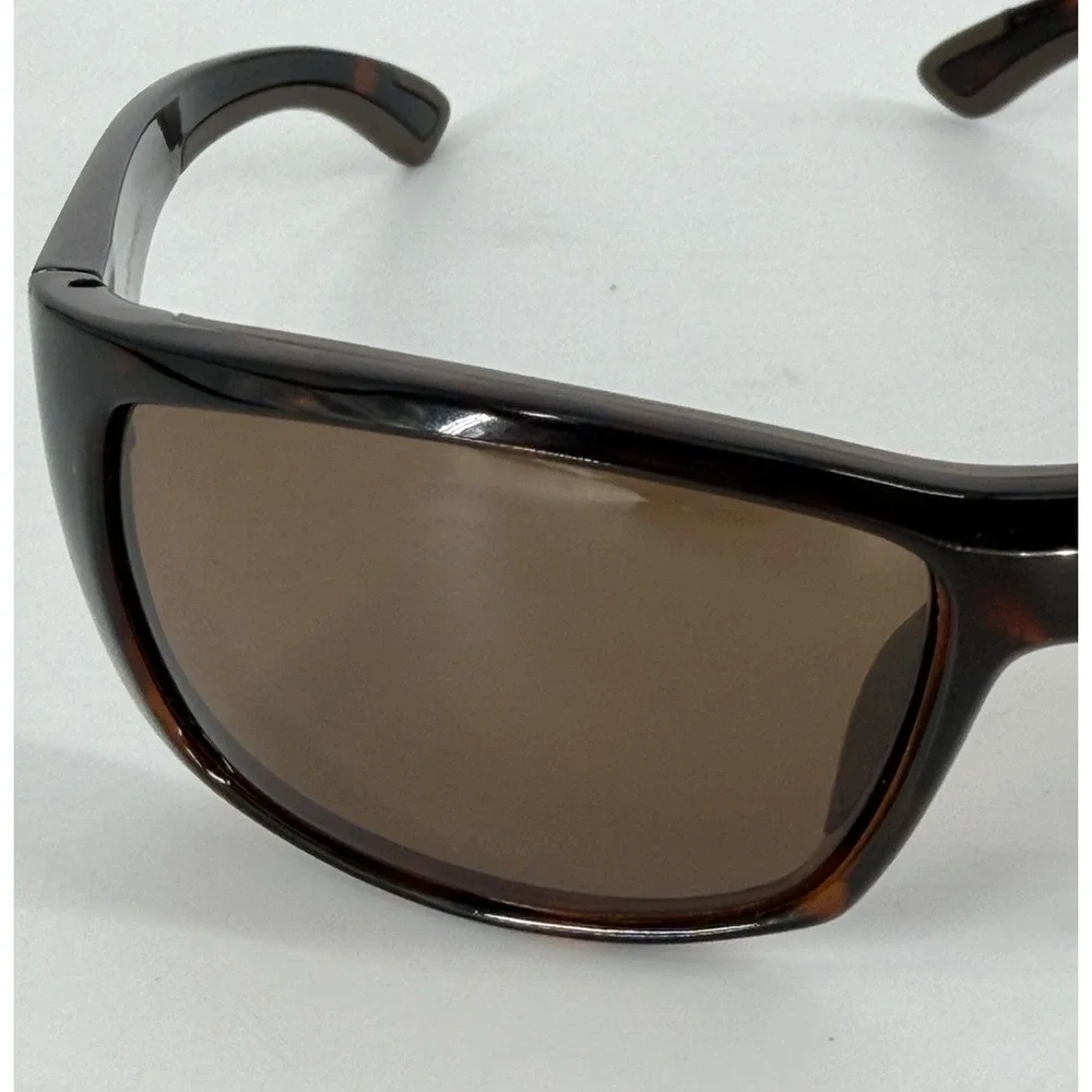 Bollé Guide 11605 Polarized Sunglasses Brown Tortoise Wraparound Frames